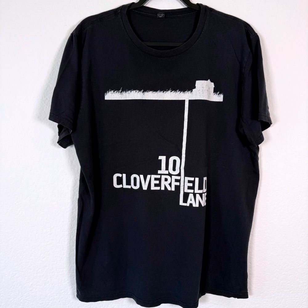 District 10 Cloverfield Lane T Shirt Mens Large Black Movie Graphic Tee